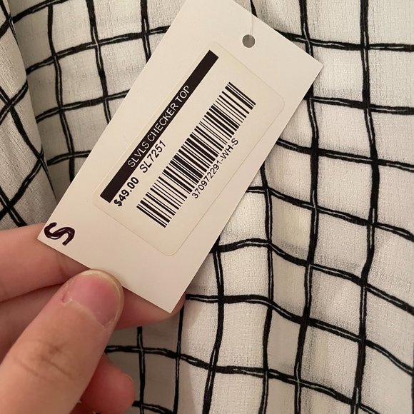 Fab'rik Checker Top (Size S) - Picture 3 of 3